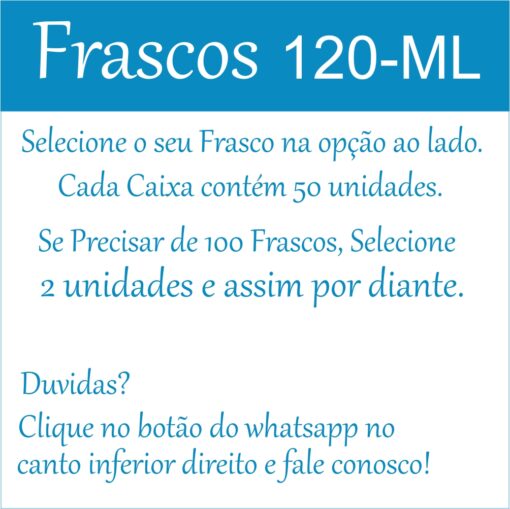 Frasco 120ml varias cores e modelos com tampas e valvulas spray