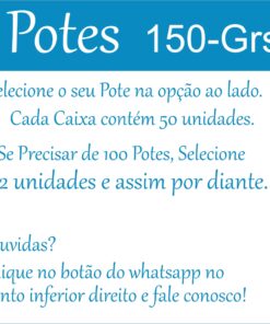 Potes 150-grs com tampas varias cores