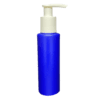 Frasco 120ml azul pérola com válvula pump branca