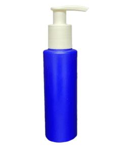 Frasco 120ml azul pérola com válvula pump branca