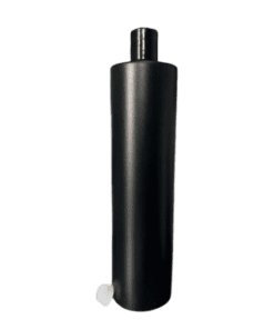 Frasco de 1000ml Preto com Tampa 28-410 Preta e Batoque de Vedação Natural para Cosméticos