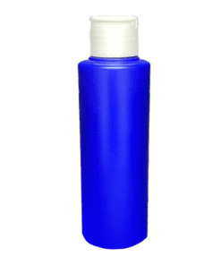 Frasco 120ml azul pérola com tampa flip-top branca