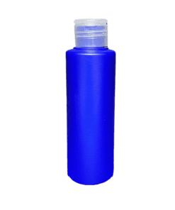 Frasco 120ml azul pérola com tampa flip-top natural