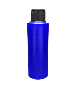 Frasco 120ml azul pérola com tampa flip-top preta