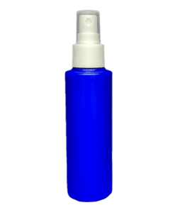 Frasco 120ml azul pérola com tampa spray branca