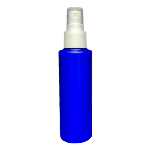 Frasco 120ml azul pérola com tampa spray branca