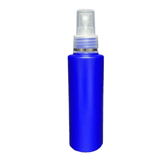 Frasco 120ml azul pérola com válvula spray natural