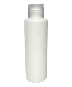 Frasco 120ml branco leitoso com tampa flip-top natural