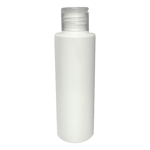 Frasco 120ml branco leitoso com tampa flip-top natural