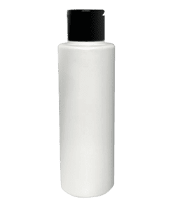 Frasco 120ml branco leitoso com tampa flip-top preta