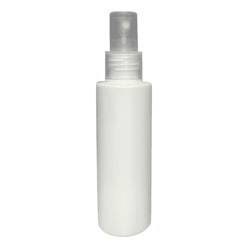 Frasco 120ml branco leitoso com válvula spray