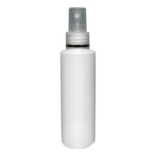 Frasco 120ml branco leitoso com válvula spray natural