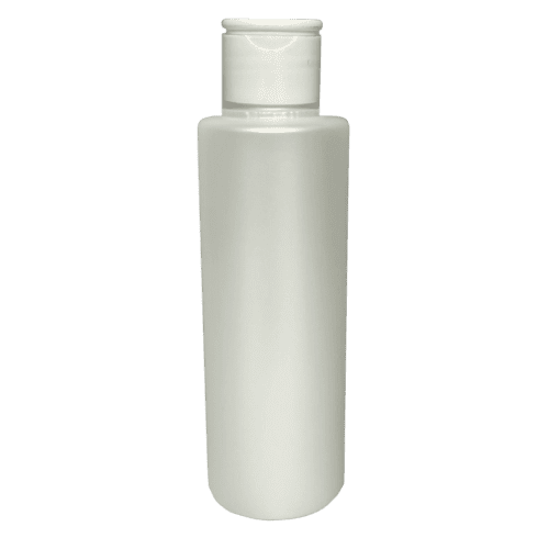 Frasco 120ml branco pérola com tampa flip-top branca