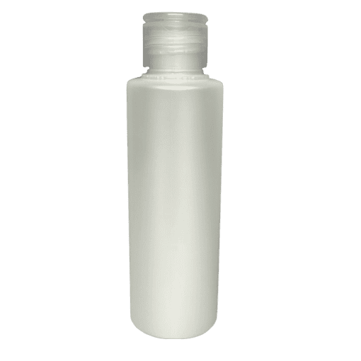 Frasco 120ml branco pérola com tampa flip-top natural