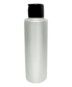 Frasco 120ml branco pérola com tampa flip-top preta