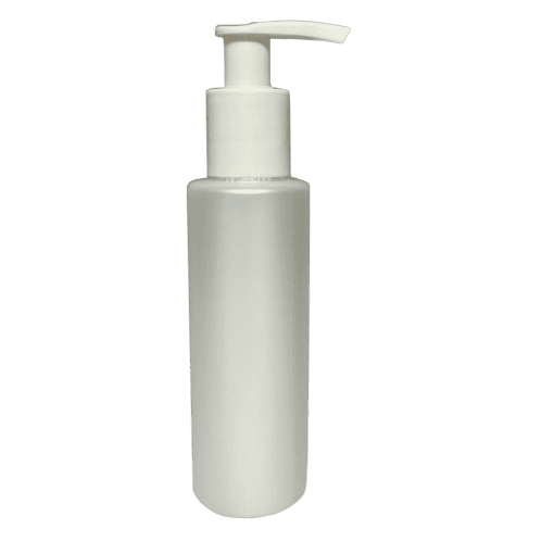 Frasco 120ml branco pérola com válvula pump branca