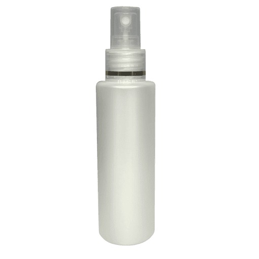 Frasco 120ml branco pérola com válvula spray natural