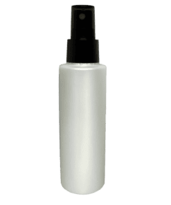 Frasco 120ml branco pérola com válvula spray preta