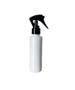 Frasco 120ml branco com válvula mini gatilho 24/410 preta