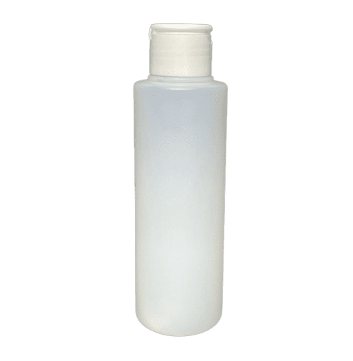 Frasco 120ml natural com tampa flip-top branca