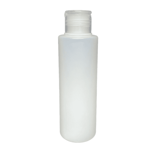 Frasco 120ml natural com tampa flip-top natural
