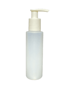 Frasco 120ml natural com válvula pump branca