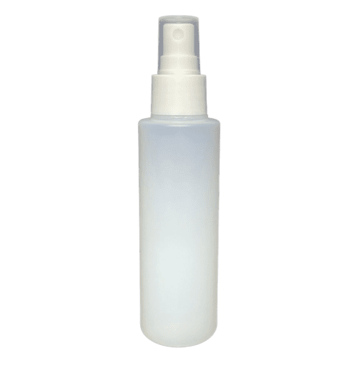Frasco 120ml natural com válvula spray branca