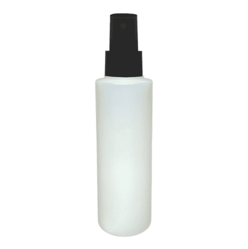 Frasco 120ml natural com válvula spray preta