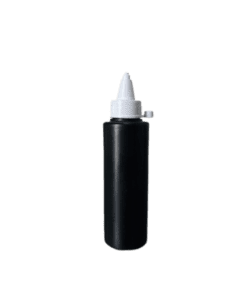 Frasco 120ml preto com bico aplicador branco