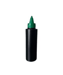 Frasco 120ml preto com bico aplicador verde