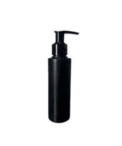 Frasco 120ml preto com válvula pump 24/410 preta