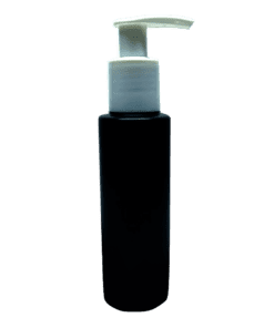 Frasco 120ml Preto com Válvula Pump Branca