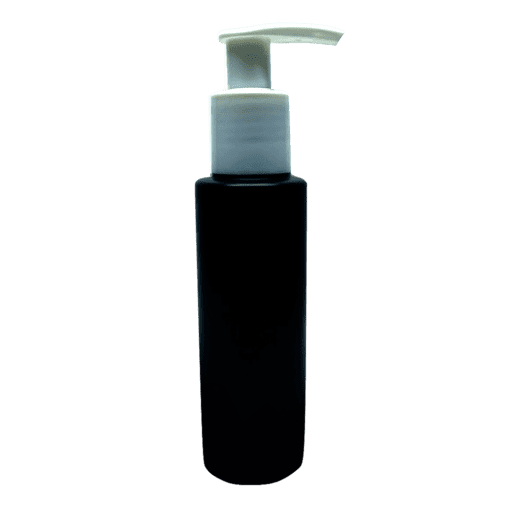 Frasco 120ml Preto com Válvula Pump Branca
