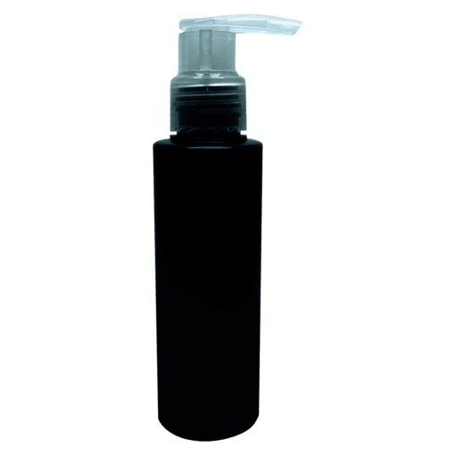 Frasco 120ml preto com válvula pump natural