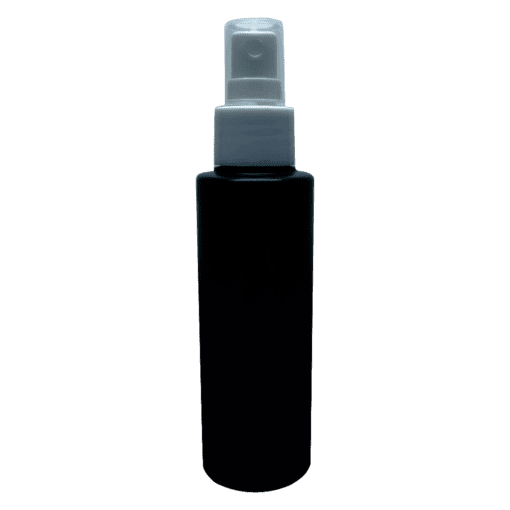 Frasco 120ml Preto com Válvula Spray Branca