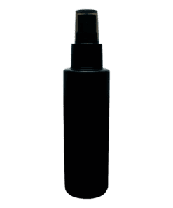 Frasco 120ml preto com válvula spray preta
