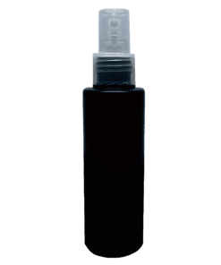 Frasco 120ml preto com válvula spray natural