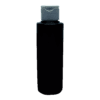 Frasco 120ml preto com flip-top branco