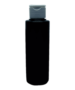 Frasco 120ml preto com flip-top branco