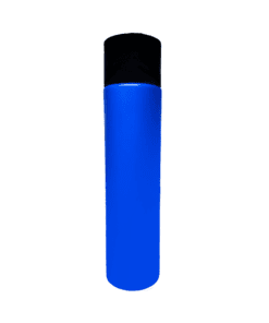 Frasco de 300ml para cosméticos, azul bic, com tampa alta premium preta