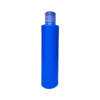 Frasco de 300ml para cosméticos, azul bic, com tampa natural e moeda azul