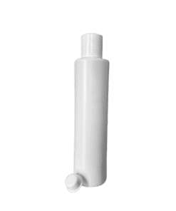 Frasco de 300ml para cosméticos, branco, com tampa branca 28/410 e batoque vedação branco