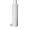 Frasco de 300ml para cosméticos, branco, com tampa branca 28/410 e batoque vedação natural
