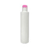 Frasco de 300ml para cosméticos, branco, com tampa natural e moeda rosa