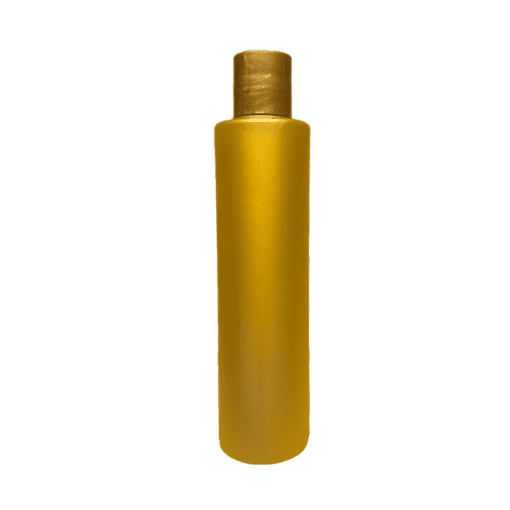 Frasco-300ml-Dourado-com-Tampa-Marrom-Perola