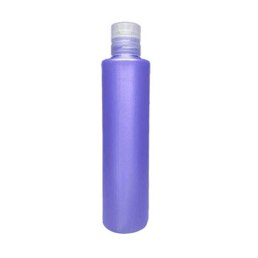 Frasco de 300ml para cosméticos, lilás, com tampa natural