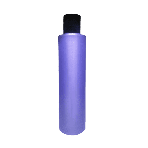 Frasco de 300ml para cosméticos, lilás, com tampa preta