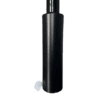 Frasco de 300ml para cosméticos, preto, com tampa preta 28/410 e batoque vedação natural