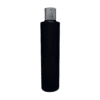 Frasco de 300ml para cosméticos, preto, com tampa preta e hot prata