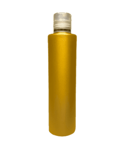 Frasco de 300ml para cosméticos, com tampa natural, fita e moeda dourada